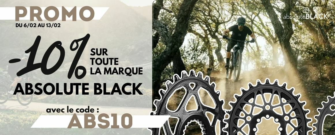 -10% sur tout Absolute Black jusqu'au 13/02 chez PureBike, code : ABS10