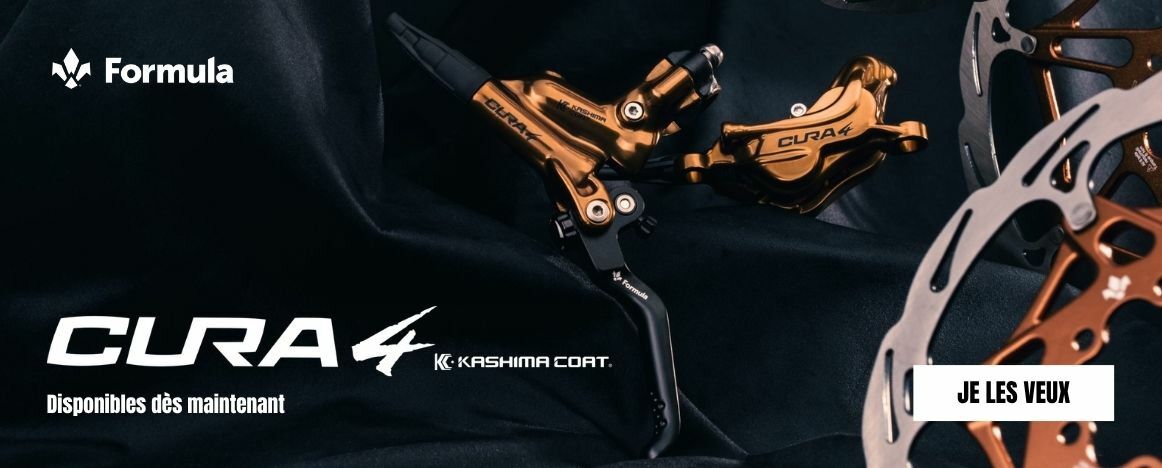 Découvrez les ultimes freins Formula Cura 4 Kashima, dispo chez PureBike !