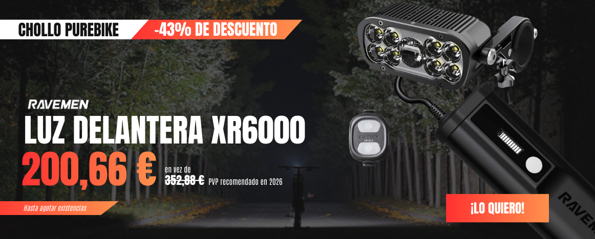La lampe avant Ravemen XR6000 est à 199 € exceptionnellement et jusqu'à rupture de stock !