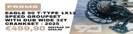 Le groupe Eagle 90 T-Type 1x12v avec pédalier dub wide 32T 2025 est en promo chez purebike