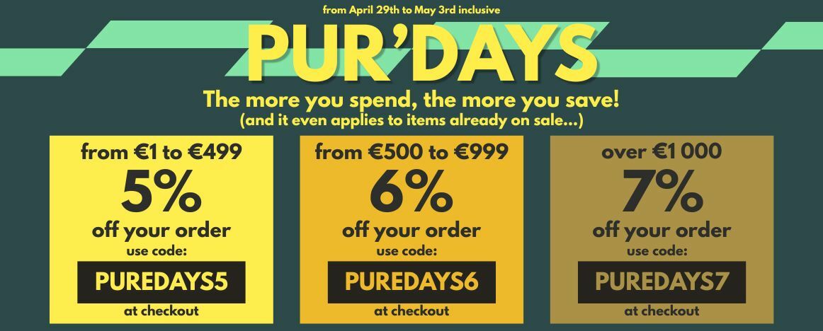 Les pur'days débarquent ! Plus ton panier est rempli plus la remise est grande !