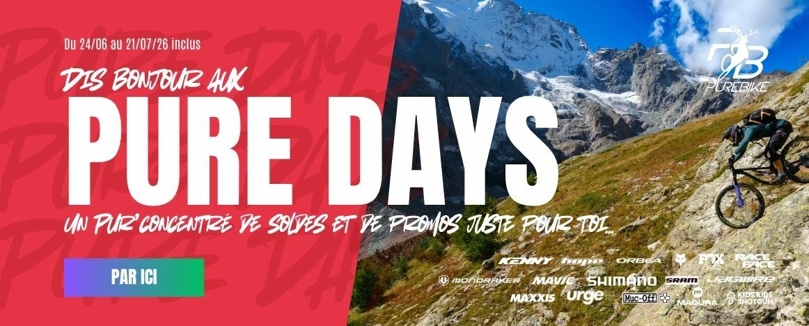 Les PURE DAYS Pure Bike, c'est un pur'concentré de Soldes et de promos jusqu'au 21/07/26 !