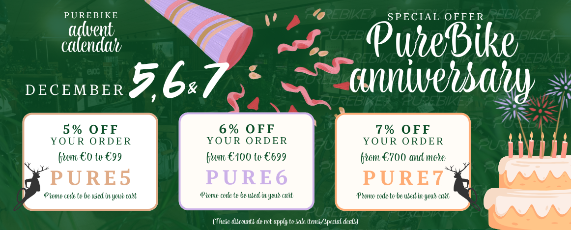 Promotions spéciales anniversaire Purebike ! C'est le moment d'en profiter !