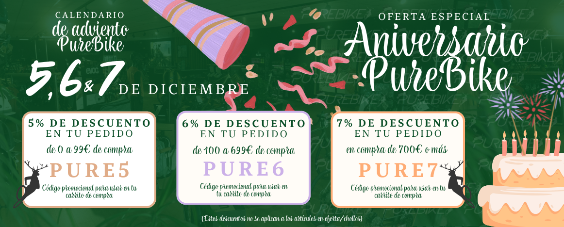 Promotions spéciales anniversaire Purebike ! C'est le moment d'en profiter !