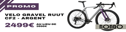 Vélo gravel Ruut CF2 couleur argent de la marque Rondo en promotion