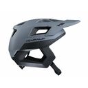 Casque VTT jet Kenny Racing Rafale gris et noir avec boucle magnétique Fidlock