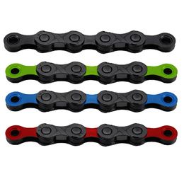 Chaîne Vélo Kmc DLC12 Noire Et Bleue – 126 Maillons, Compatible Avec La Plupart Des Vélos De Route Et VTT Transmission Vélo Chaîne