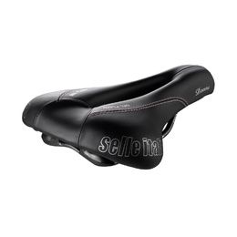 Selle De Vélo De Route Girardi Regal Vintage 1987 - Cuir Noir Perforé, Occasion