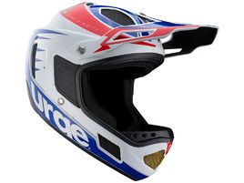Urge Casco Down-o-matic RR Blanco-Rojo-Azul