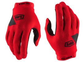 100% Ridecamp Gloves Red - Size M
