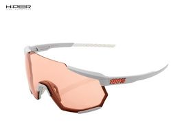 100% Gafas Racetrap Soft Tact Stone Grey - Hiper Coral