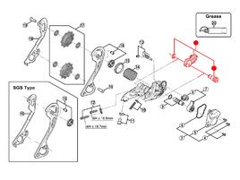 Shimano Bracket axle unit for RD-M781 / M786 Rear Derailleur