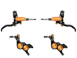 Hope Paire de freins à disques Tech 4 Evo GR4 - Noir / Orange - Durite standard 2026