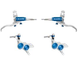 Hope Paire de freins à disques Tech 4 Evo GR4 - Argent / Bleu - Durite aviation 2026