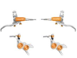 Hope Paire de freins à disques Tech 4 Evo GR4 - Argent / Orange - Durite aviation 2026