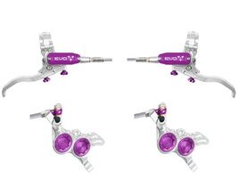 Hope Paire de freins à disques Tech 4 Evo GR4 - Argent / Violet - Durite aviation 2026