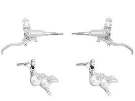 Hope Tech 4 EVO GR4 Disc Brake Set - Silver / Silver- Braided Hose 2026