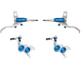 Hope Paire de freins à disques Tech 4 Evo GR4 - Argent / Bleu - Durite standard 2026