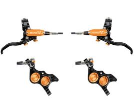Hope Paire de freins à disques Tech 4 Evo TR4 - Noir / Orange - Durite standard 2026