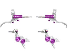 Hope Paire de freins à disques Tech 4 Evo TR4 - Argent/Violet - Durite aviation 2026