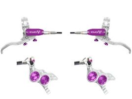 Hope Paire de freins à disques Tech 4 Evo TR4 - Argent/Violet - Durite standard 2026