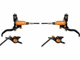 Hope Paire de freins à disques Tech 4 Evo X2 - Noir / Orange - Durite standard 2026