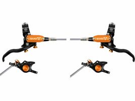 Hope Paire de freins à disques Tech 4 Evo X2 - Noir / Orange - Durite aviation 2026