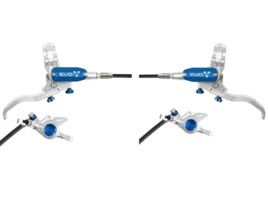 Hope Paire de freins à disques Tech 4 Evo X2 - Argent / Bleu - Durite standard 2026