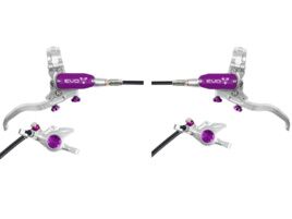 Hope Paire de freins à disques Tech 4 Evo X2 - Argent / Violet - Durite standard 2026