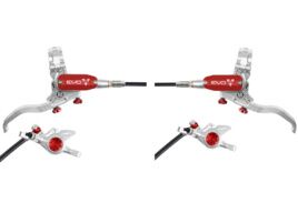 Hope Paire de freins à disques Tech 4 Evo X2 - Argent / Rouge - Durite standard 2026