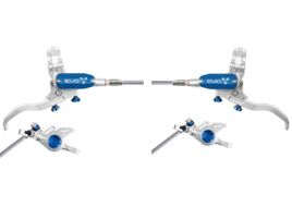 Hope Paire de freins à disques Tech 4 Evo X2 - Argent / Bleu - Durite aviation 2026