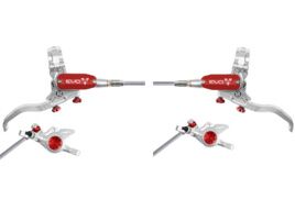 Hope Paire de freins à disques Tech 4 Evo X2 - Argent / Rouge - Durite aviation 2026