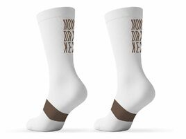 Mondraker Chaussettes Hautes Performances antimicrobiennes - Blanc/Marron 2025