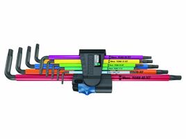 Wera Jeu de clés mâles coudées TORX HF 1 (9 pièces) - Version longue