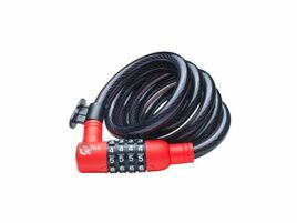 Qloc Security Antivol Spirale à chiffre Ø12 - 1500mm - avec support