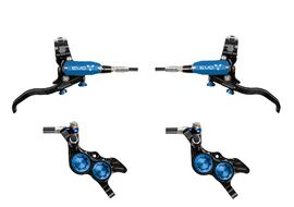 Hope Paire de freins à disques Tech 4 Evo GR4 - Noir / Bleu - Durite standard 2026