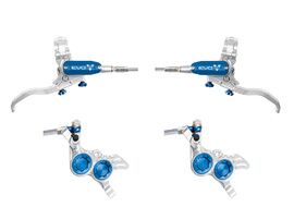 Hope Paire de freins à disques Tech 4 Evo GR4 - Argent / Bleu - Durite aviation 2026