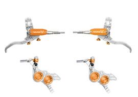 Hope Paire de freins à disques Tech 4 Evo GR4 - Argent / Orange - Durite aviation 2026