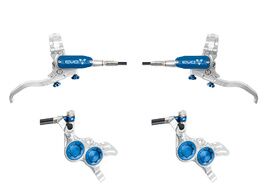 Hope Paire de freins à disques Tech 4 Evo GR4 - Argent / Bleu - Durite standard 2026