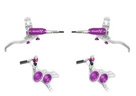 Hope Paire de freins à disques Tech 4 Evo GR4 - Argent/Violet - Durite standard 2026