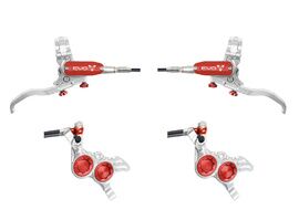 Hope Paire de freins à disques Tech 4 Evo GR4 - Argent / Rouge - Durite standard 2026