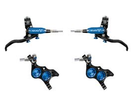 Hope Paire de freins à disques Tech 4 Evo TR4 - Noir / Bleu - Durite aviation 2026