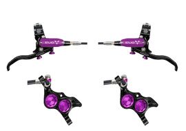 Hope Paire de freins à disques Tech 4 Evo TR4 - Noir / Violet - Durite standard 2026