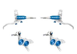 Hope Paire de freins à disques Tech 4 Evo TR4 - Argent / Bleu - Durite aviation 2026