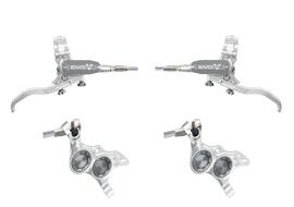 Hope Paire de freins à disques Tech 4 Evo TR4 - Argent / Smoke - Durite aviation 2026