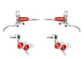 Hope Paire de freins à disques Tech 4 Evo TR4 - Argent / Rouge - Durite aviation 2026