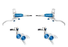 Hope Paire de freins à disques Tech 4 Evo TR4 - Argent / Bleu - Durite standard 2026