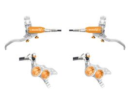 Hope Paire de freins à disques Tech 4 Evo TR4 - Argent/Orange - Durite standard 2026
