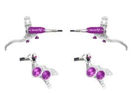 Hope Paire de freins à disques Tech 4 Evo TR4 - Argent/Violet - Durite standard 2026