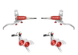 Hope Paire de freins à disques Tech 4 Evo TR4 - Argent / Rouge - Durite standard 2026